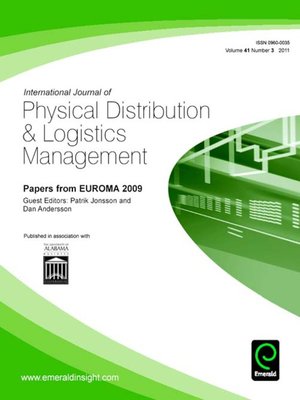 cover image of International Journal of Physical Distribution & Logistics Management, Volume 41, Issue 3